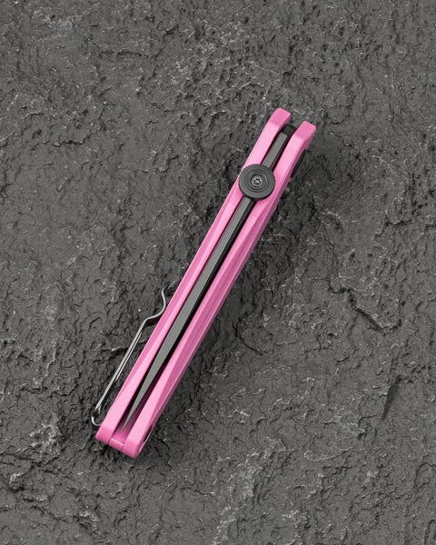 BESTECH MOTHUS BG67E Light Pink G10 Handle: 3.47" 14C28N Blade