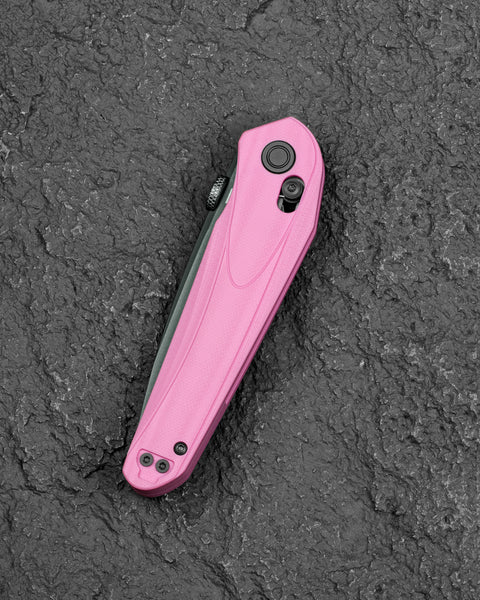 BESTECH MOTHUS BG67E Light Pink G10 Handle: 3.47" 14C28N Blade