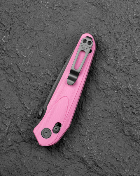 BESTECH MOTHUS BG67E Light Pink G10 Handle: 3.47" 14C28N Blade