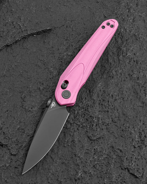 BESTECH MOTHUS BG67E Light Pink G10 Handle: 3.47" 14C28N Blade