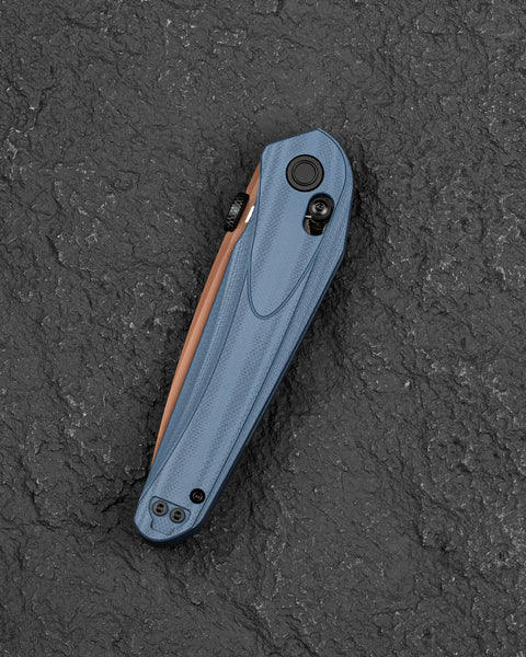 BESTECH MOTHUS BG67F Blue Gray G10 Handle: 3.47" 14C28N Blade