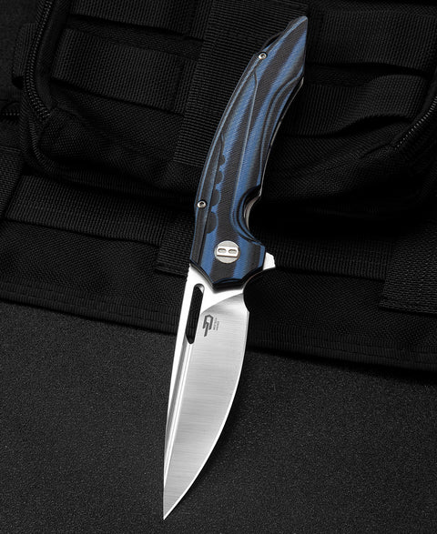 BESTECH ORNETTA Interlayer with Carbon Fiber and G10 Handle: 3.54" N690 Blade BL02A