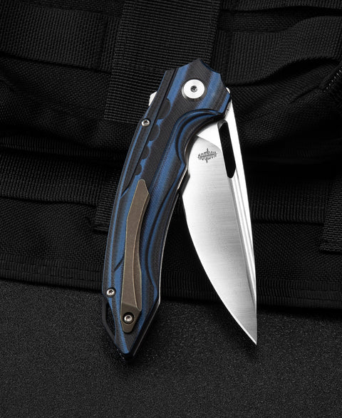 BESTECH ORNETTA Interlayer with Carbon Fiber and G10 Handle: 3.54" N690 Blade BL02A