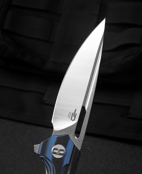 BESTECH ORNETTA Interlayer with Carbon Fiber and G10 Handle: 3.54" N690 Blade BL02A