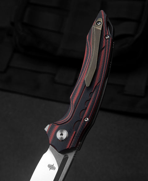 BESTECH ORNETTA Interlayer with Carbon Fiber and G10 Handle: 3.54" N690 Blade BL02B