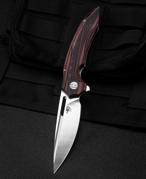BESTECH ORNETTA Interlayer with Carbon Fiber and G10 Handle: 3.54" N690 Blade BL02B