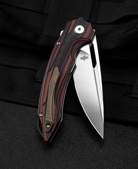 BESTECH ORNETTA Interlayer with Carbon Fiber and G10 Handle: 3.54" N690 Blade BL02B