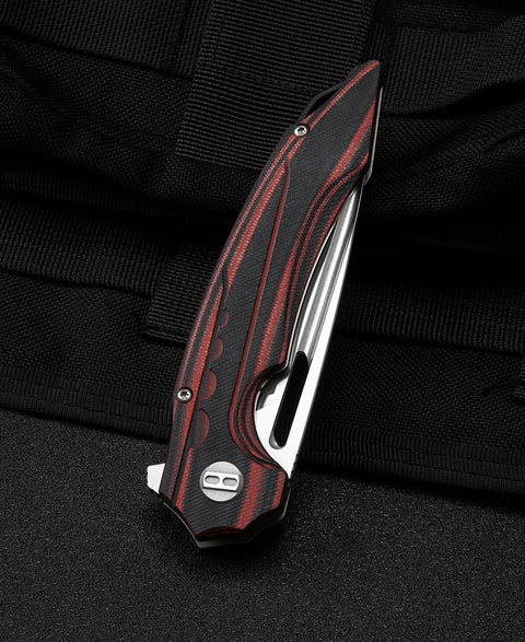 BESTECH ORNETTA Interlayer with Carbon Fiber and G10 Handle: 3.54" N690 Blade BL02B