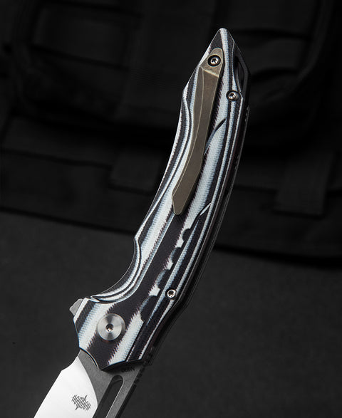 BESTECH ORNETTA Interlayer with Carbon Fiber and G10 Handle: 3.54" N690 Blade BL02C