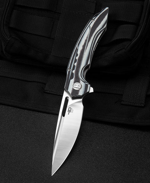 BESTECH ORNETTA Interlayer with Carbon Fiber and G10 Handle: 3.54" N690 Blade BL02C