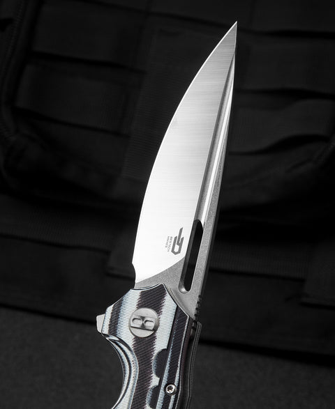 BESTECH ORNETTA Interlayer with Carbon Fiber and G10 Handle: 3.54" N690 Blade BL02C