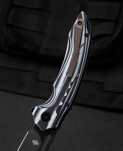 BESTECH ORNETTA Interlayer with Carbon Fiber and G10 Handle: 3.54" N690 Blade BL02D