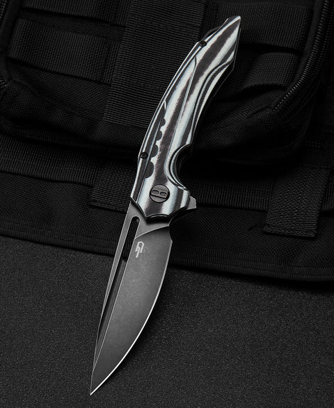 BESTECH ORNETTA Interlayer with Carbon Fiber and G10 Handle: 3.54" N690 Blade BL02D