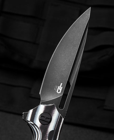 BESTECH ORNETTA Interlayer with Carbon Fiber and G10 Handle: 3.54" N690 Blade BL02D