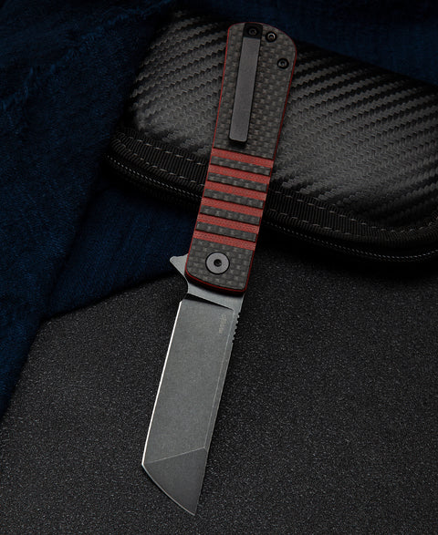 BESTECH TITAN Interlayer with Carbon Fiber and G10 Handle: 2.96" 154CM Blade BL04C