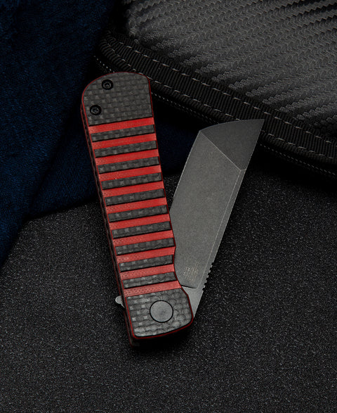 BESTECH TITAN Interlayer with Carbon Fiber and G10 Handle: 2.96" 154CM Blade BL04C