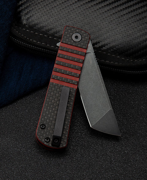 BESTECH TITAN Interlayer with Carbon Fiber and G10 Handle: 2.96" 154CM Blade BL04C