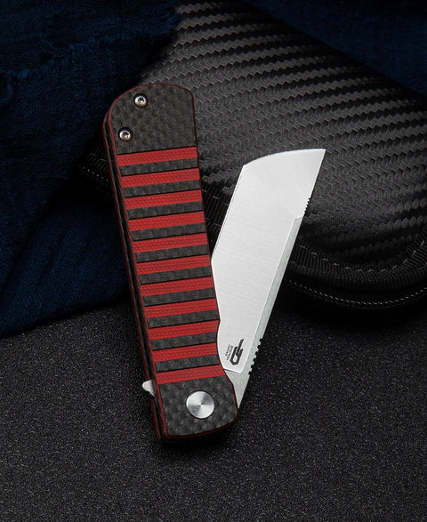 BESTECH TITAN Interlayer with Carbon Fiber and G10 Handle: 2.96" 154CM Blade BL04D