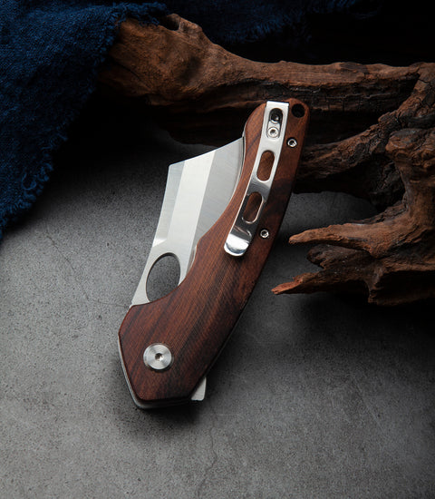 BESTECH SKIRMISH BL06A Ironwood Handle: 3.23" 154CM Blade