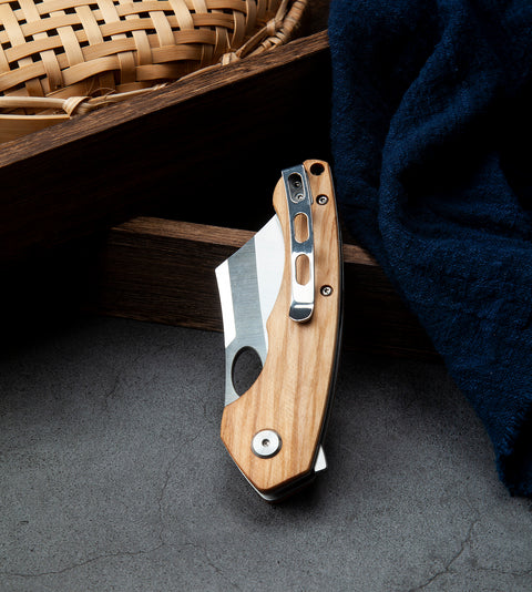 BESTECH SKIRMISH BL06B Olivewood Handle: 3.23" 154CM Blade