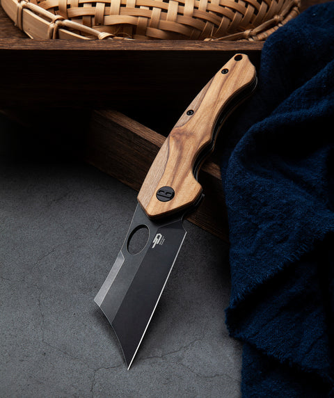 BESTECH SKIRMISH BL06C Olivewood Handle: 3.23" 154CM Blade