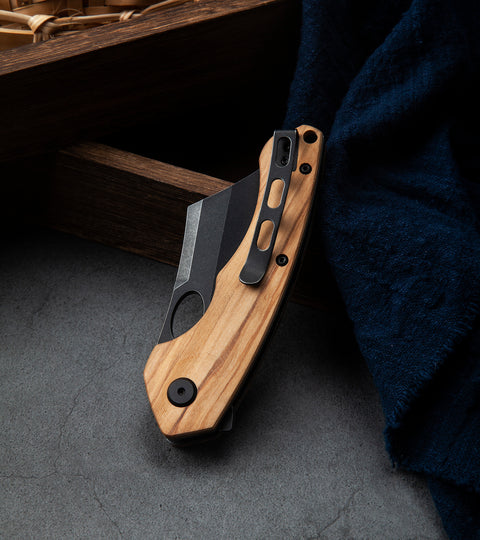 BESTECH SKIRMISH BL06C Olivewood Handle: 3.23" 154CM Blade