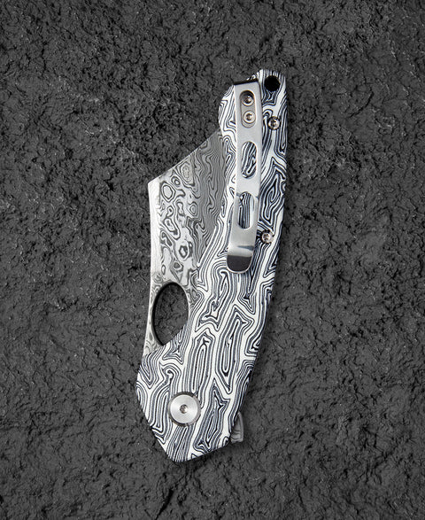 BESTECH SKIRMISH Damascus G10 Handle: 3.23" Damascus Blade BL07A