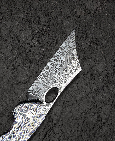 BESTECH SKIRMISH Damascus G10 Handle: 3.23" Damascus Blade BL07A