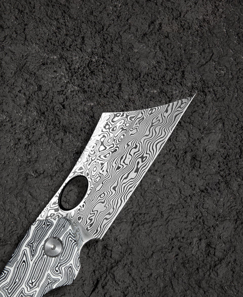 BESTECH SKIRMISH Damascus G10 Handle: 3.23" Damascus Blade BL07A