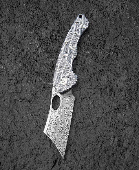 BESTECH SKIRMISH Damascus G10 Handle: 3.23" Damascus Blade BL07A