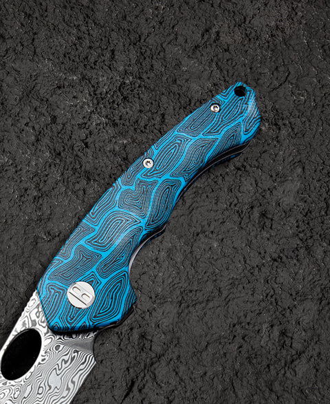 BESTECH SKIRMISH Damascus G10 Handle: 3.23" Damascus Blade BL07B