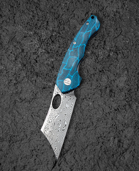 BESTECH SKIRMISH Damascus G10 Handle: 3.23" Damascus Blade BL07B