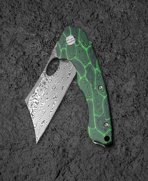 BESTECH SKIRMISH Damascus G10 Handle: 3.23" Damascus Blade BL07C