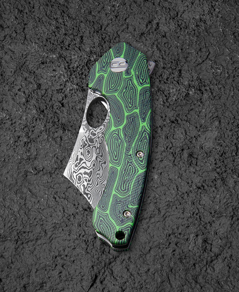 BESTECH SKIRMISH Damascus G10 Handle: 3.23" Damascus Blade BL07C