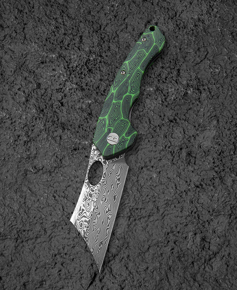 BESTECH SKIRMISH Damascus G10 Handle: 3.23" Damascus Blade BL07C