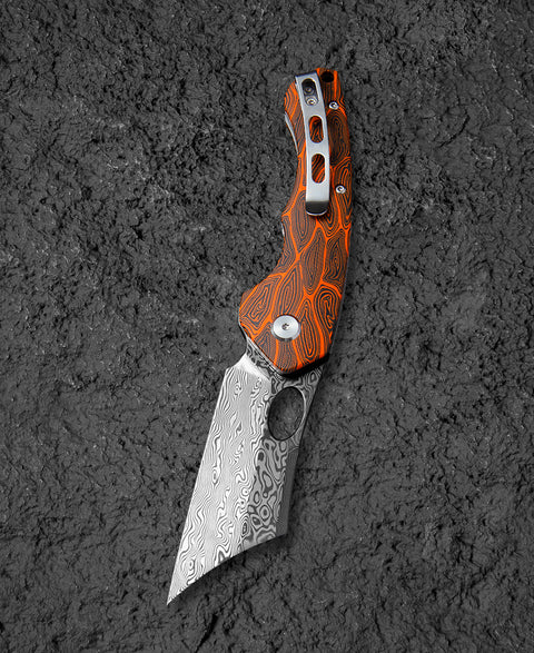 BESTECH SKIRMISH Damascus G10 Handle: 3.23" Damascus Blade BL07D