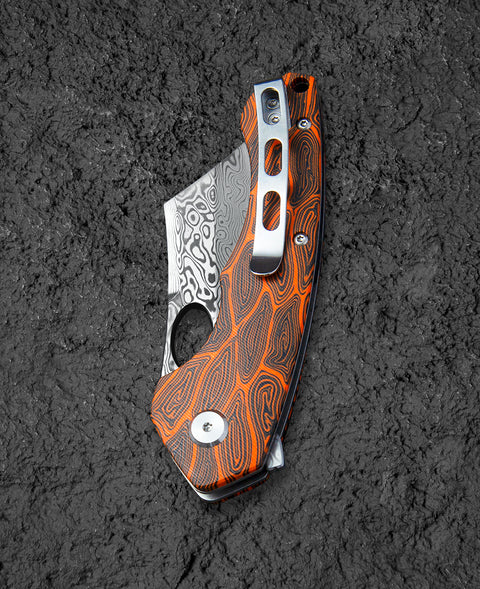 BESTECH SKIRMISH Damascus G10 Handle: 3.23" Damascus Blade BL07D
