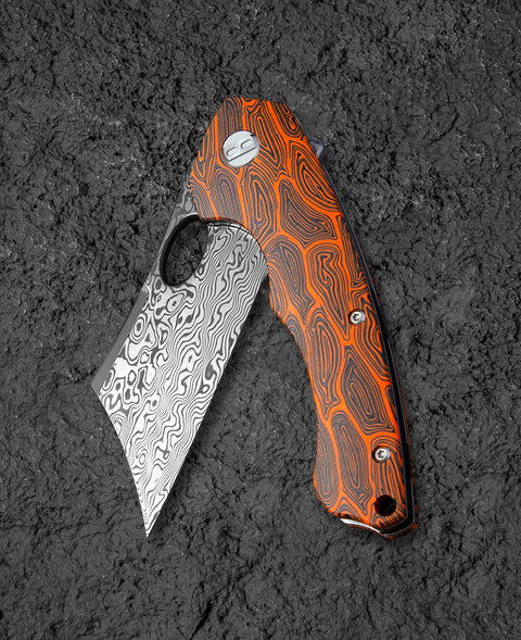 BESTECH SKIRMISH Damascus G10 Handle: 3.23" Damascus Blade BL07D