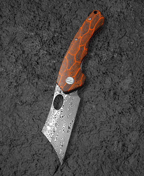 BESTECH SKIRMISH Damascus G10 Handle: 3.23" Damascus Blade BL07D