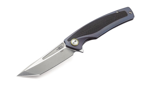 BESTECH PREDATOR BT1706A Titanium+carbon fiber inlayed Handle: 3.54" CPM-S35VN Blade