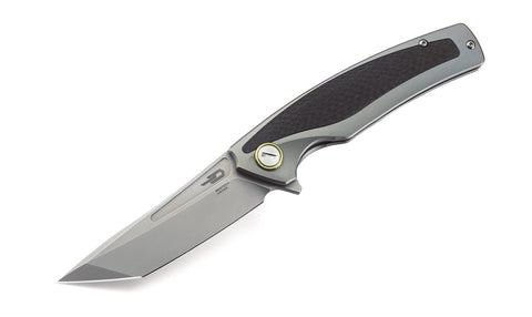BESTECH PREDATOR BT1706B 3.54" CPM-S35VN Blade 6AL4V Titanium with carbon fiber inlayed Handle