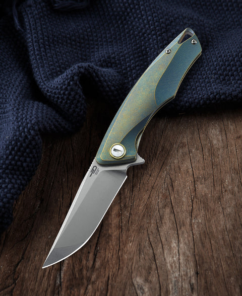 BESTECH DOLPHIN BT1707A Titanium Handle: 3.46" CPM-S35VN Blade