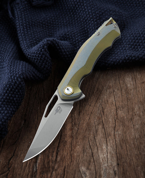 BESTECH TERCEL BT1708A Titanium Handle: 3.46" CPM-S35VN Blade