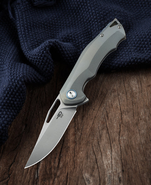 BESTECH TERCEL BT1708B Titanium Handle: 3.46" CPM-S35VN Blade
