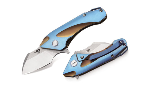 BESTECH IMP BT1710B Titanium+CarbonFiber inlayed Handle: 1.732 CPM-S35VN Blade