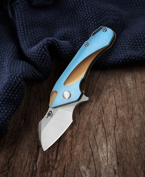 BESTECH IMP BT1710B Titanium+CarbonFiber inlayed Handle: 1.732 CPM-S35VN Blade