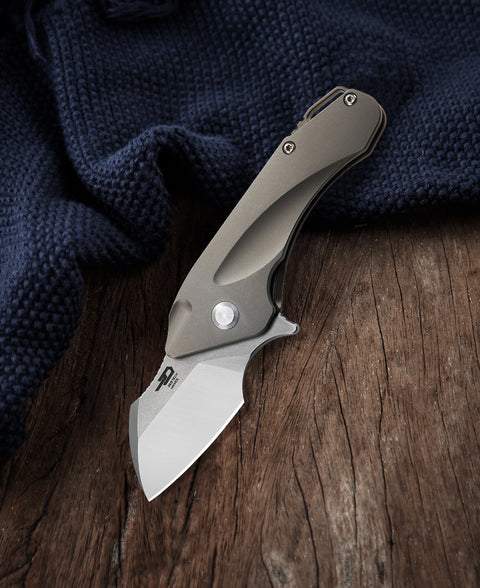 BESTECH IMP BT1710C Titanium+CarbonFiber inlayed Handle: 1.732 CPM-S35VN Blade