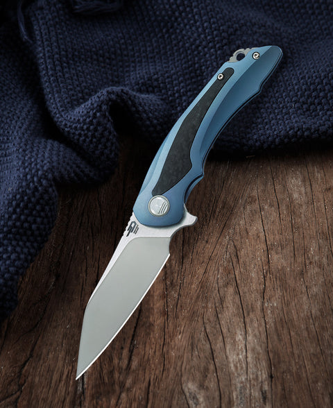 BESTECH PTERODACTYL BT1801A 3.54" CPM-S35VN Blade 6AL4V Titanium with carbon fiber inlayed Handle