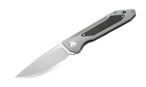 BESTECH SHINKANSEN BT1803A 3.54" CPM-S35VN Blade 6AL4V Titanium with carbon fiber inlayed Handle