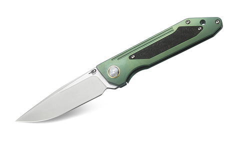 BESTECH SHINKANSEN BT1803B 3.54" CPM-S35VN Blade 6AL4V Titanium with carbon fiber inlayed Handle